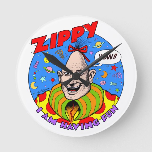 Zippy-Wall-Uhr Runde Wanduhr (Vorderseite)