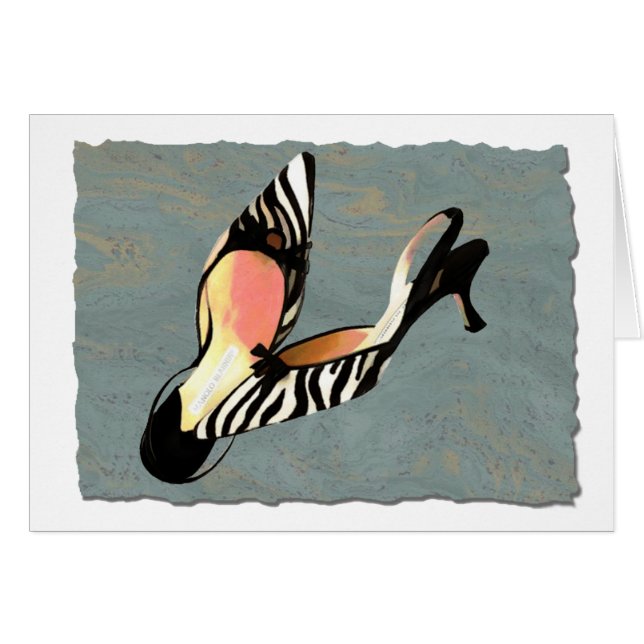 Zippy Zebra Slings Card (Vorderseite (Horizontal))