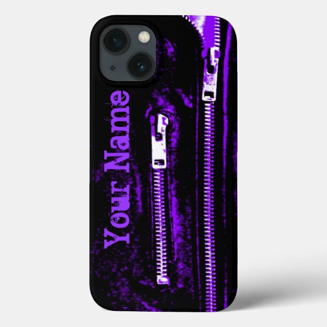 Zips Purple print Nom coque iphone (Verso)