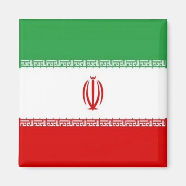 zIR001 Iran FLAG Iran, Kühlschrank Magnet (Vorne)