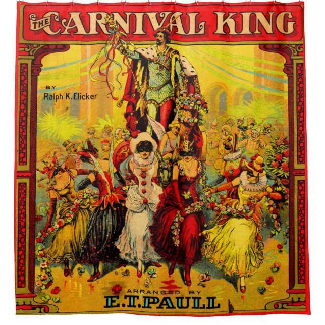 Zirka 1915 Noten The Carnival King Duschvorhang (Vorderseite)