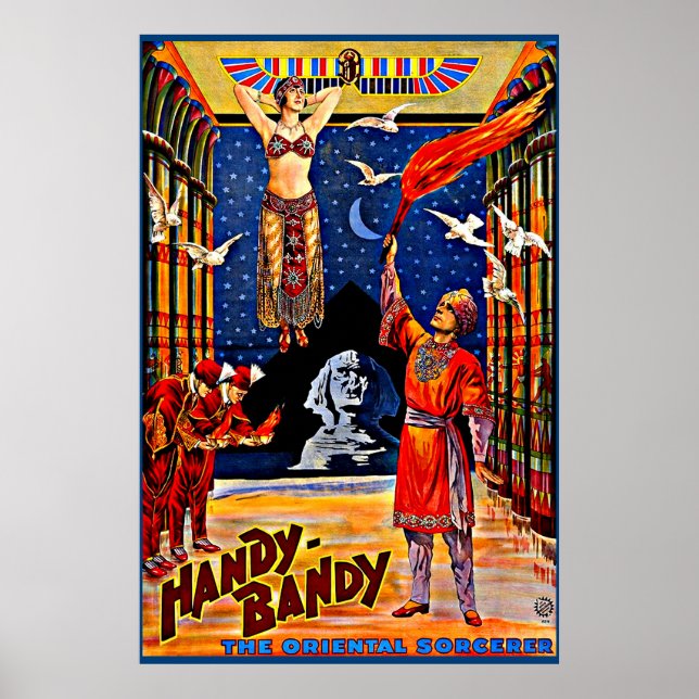 Zirka 1920 Handy-Bandy-Magier-Poster Poster (Vorne)