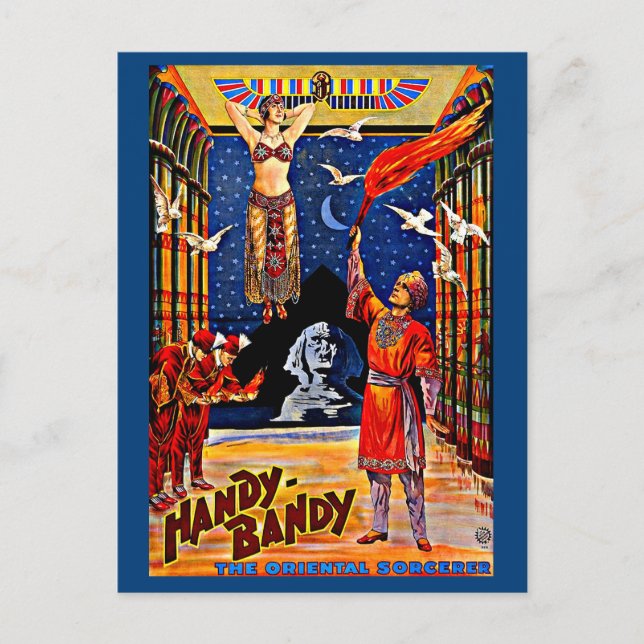 Zirka 1920 Handy-Bandy-Magier-Poster Postkarte (Vorderseite)