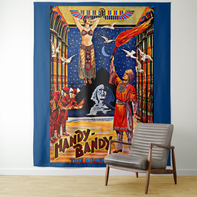 Zirka 1920 Handy-Bandy-Magier-Poster Wandteppich (Beispiel)