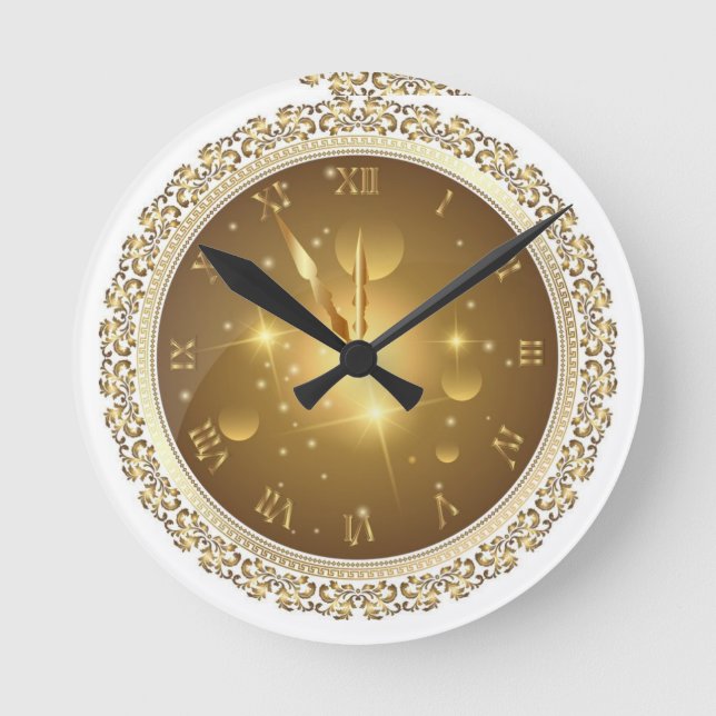 "Zirkadisches Glühen: Rundwand-Uhr mit Illuminatio Runde Wanduhr (Vorderseite)