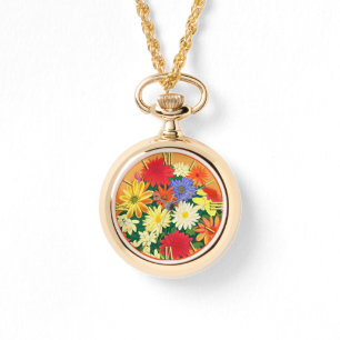 Zirkel der Blume, der farbigen Säulen und der Aste Armbanduhr