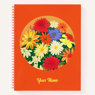 Zirkel der Blume, der farbigen Säulen und der Aste Notizbuch