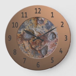 Zirkel der coolen sedementären Rock Shiny Metalic Große Wanduhr