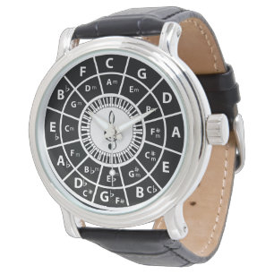 Zirkel der Klaviertasten des Trebele-Clubs Armbanduhr