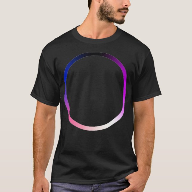 Zirkel des Genderfluid-Stachelfarben T-Shirt (Vorderseite)