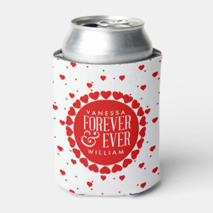 Zirkel "Forever & Ever Red & White Hearts" Dosenkühler