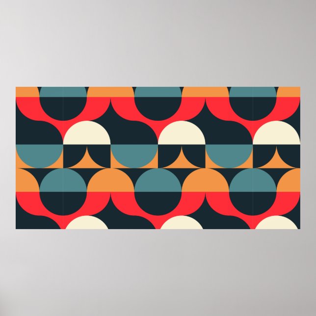 Zirkel Illusion nahtloses Muster. Poster (Vorne)