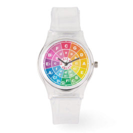 Zirkel von Fifth Music Theory Cheat Sheet Armbanduhr