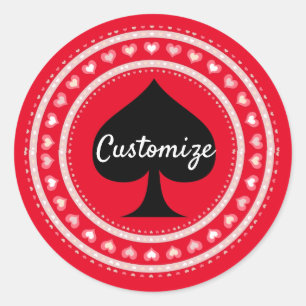 Zirkelkronen Schwarze Spades Thunder_Cove Runder Aufkleber