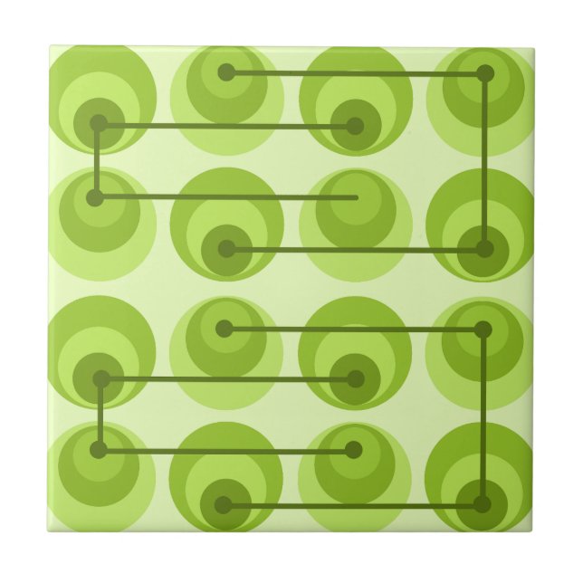 Zirkeln des mittleren Jahrhunderts Fliese (Vorderseite)