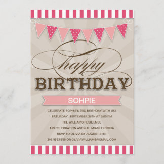 ZIRKER BIRTHTAG| KINDERMITTAGINVITATIONEN EINLADUNG