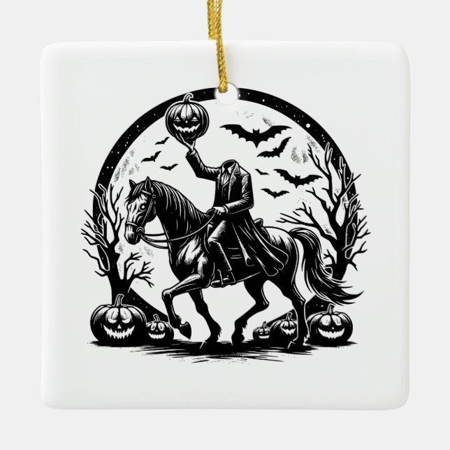 Zirkulardesign des kopflosen Horsemans Keramikornament (Vorderseite)