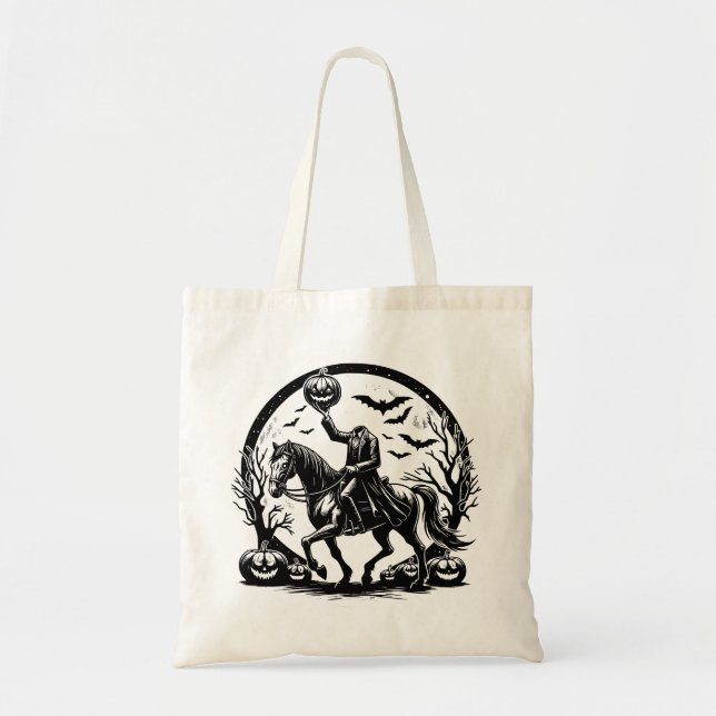 Zirkulardesign des kopflosen Horsemans Tragetasche (Vorne)