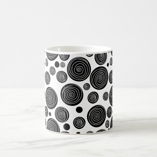 🌀 zirkuläre Bewegung: Die wirbelnde Polka-Tasse Kaffeetasse (Mittel)