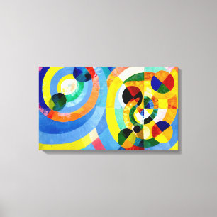 Zirkulare Formen abstrakter Kunst von Robert Delau Leinwanddruck