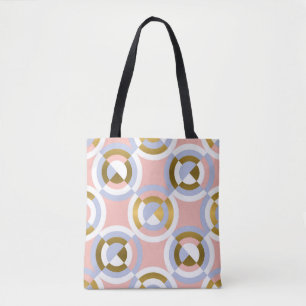 Zirkuläre geometrische Formen: farbenfrohe Vintage Tasche