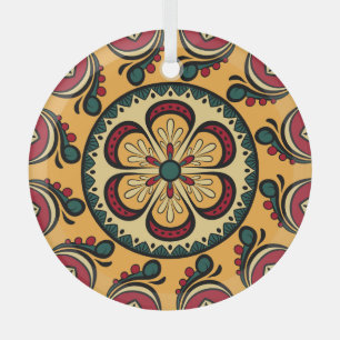Zirkuläre Ornamente, farbenfrohe nahtlose Muster. Ornament Aus Glas