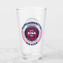 Zirkuläre Typografie von Massachusetts Glas