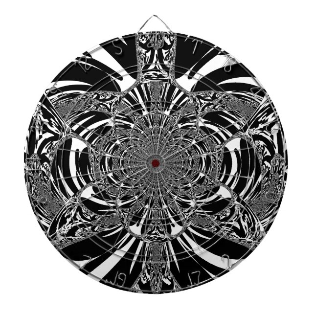 Zirkuläre Zebra Kaleidoskop Kunst Print Dartscheibe (vorne)