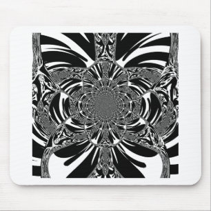Zirkuläre Zebra Kaleidoskop Kunst Print Mousepad