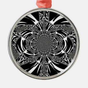 Zirkuläre Zebra Kaleidoskop Kunst Print Ornament Aus Metall