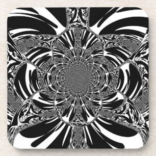 Zirkuläre Zebra Kaleidoskop Kunst Print Untersetzer