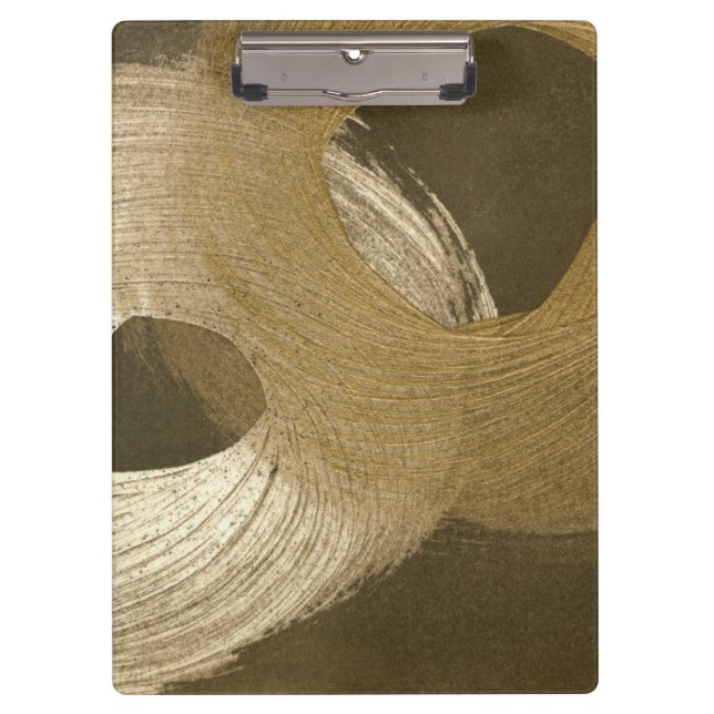 Zirkulärer Sandsturm in Tan und Dunkelbraun Klemmbrett (Vorderseite)