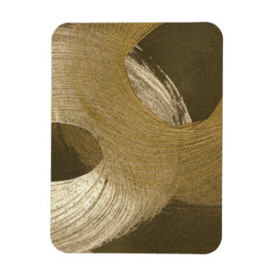 Zirkulärer Sandsturm in Tan und Dunkelbraun Magnet