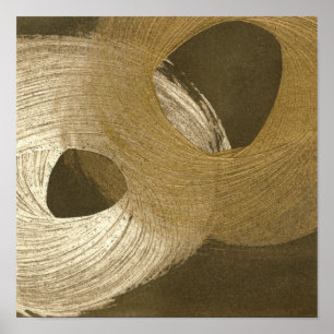 Zirkulärer Sandsturm in Tan und Dunkelbraun Poster