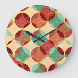 Zirkuläres Mosaikmuster, geometrische Abbildung. Große Wanduhr