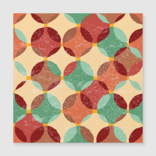 Zirkuläres Mosaikmuster, geometrische Abbildung. Magnetkarte
