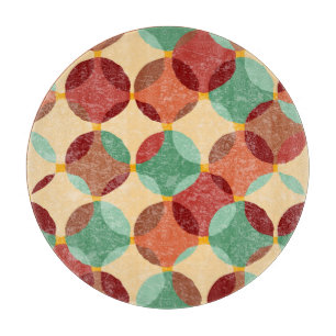 Zirkuläres Mosaikmuster, geometrische Abbildung. Schneidebrett