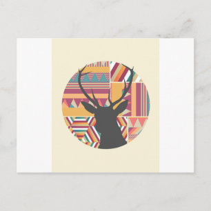 Zirkulärhirsche Postkarte