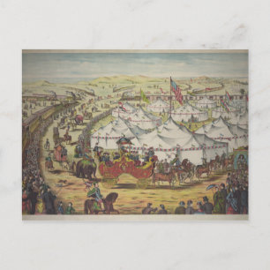 Zirkus, 1874 postkarte