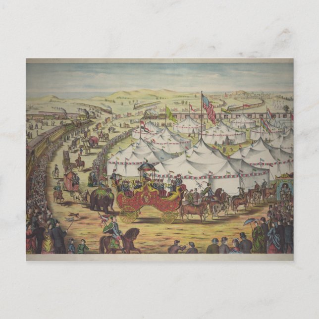 Zirkus, 1874 postkarte (Vorderseite)