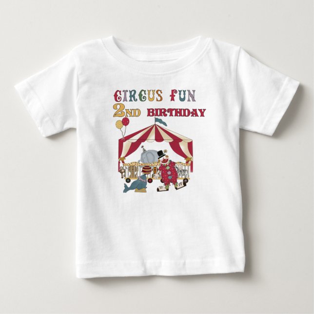 Zirkus-2. Geburtstag Baby T-shirt (Vorderseite)
