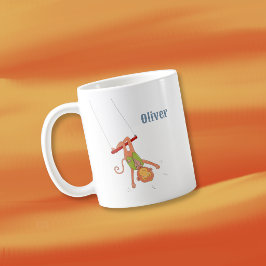 Zirkus-Affen-Akrobat-Kind Personalisierter Becher Kaffeetasse