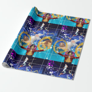 Zirkus auf blauem Hintergrund Geschenkpapier