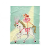 Zirkus-Ballerina-Akrobat-Mädchen-Pferdedecke