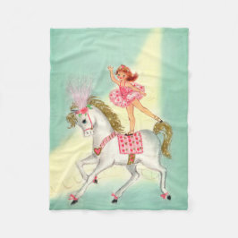 Zirkus-Ballerina-Akrobat-Mädchen-Pferdedecke Fleecedecke
