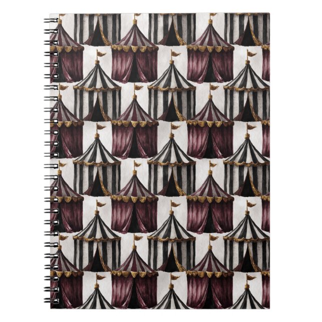 Zirkus Burgund Notizblock (Vorderseite)