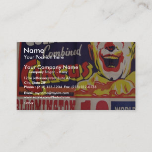 Zirkus, "Clyde Beatty und Cole Bros" Retro Theater Visitenkarte