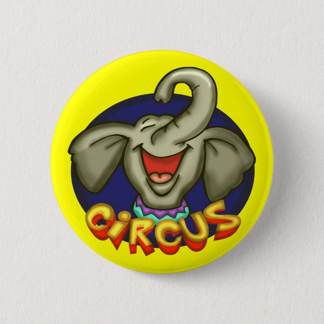 Zirkus-Elefant-Knöpfe Button (Vorderseite)