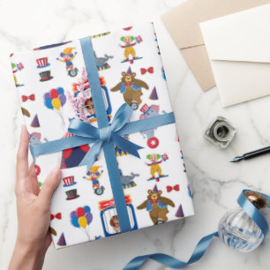 Zirkus-Geschenkpapier, Karneval Geschenkverpackung Geschenkpapier