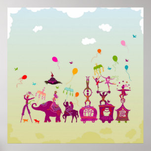 Zirkus-Karneval bei Tageslicht Poster